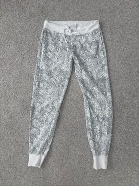 Alternative Gray & White Snake Print Joggers